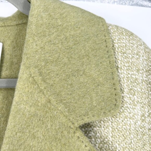 Sandro Farah Green Oversized One Button Blazer Jacket - Picture 5 of 11